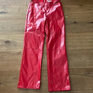 I AM GIA red rear zipper pants size M
